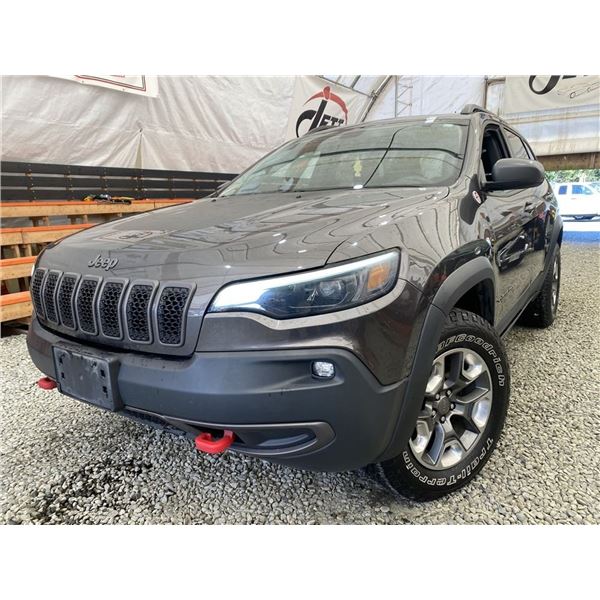 0G -- 2019 JEEP CHEROKEE TRAIL HAWK, GREY, 212202 KMS, 4X4