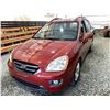 Image 3 : 30 -- 2007 KIA RONDO, RED, 183400 KMS, FRONT WHEEL DRIVE