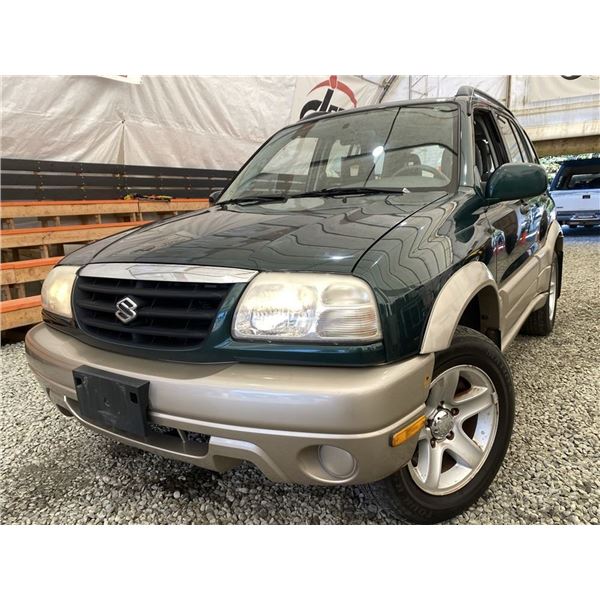 107 -- 2001 SUZUKI GRAND VITARA, GREEN, 229673 KMS, 4X4