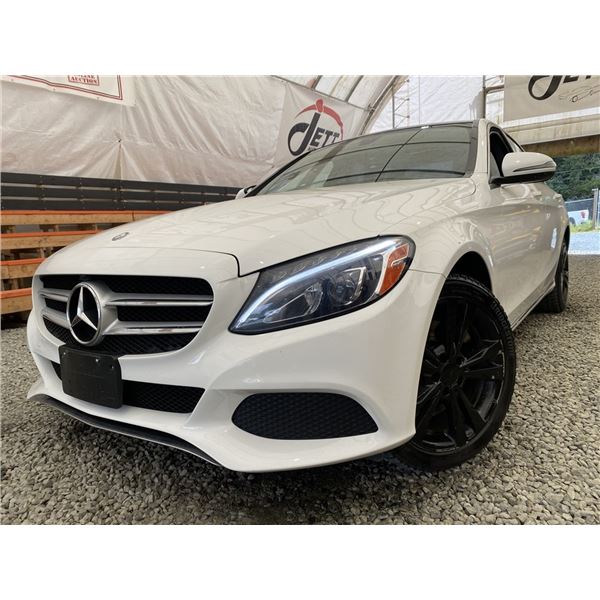 0H -- 2016 MERCEDES C300 4MATIC, WHITE, 168756 KMS TMU, ALL WHEEL DRIVE