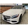 Image 3 : 0H -- 2016 MERCEDES C300 4MATIC, WHITE, 168756 KMS TMU, ALL WHEEL DRIVE