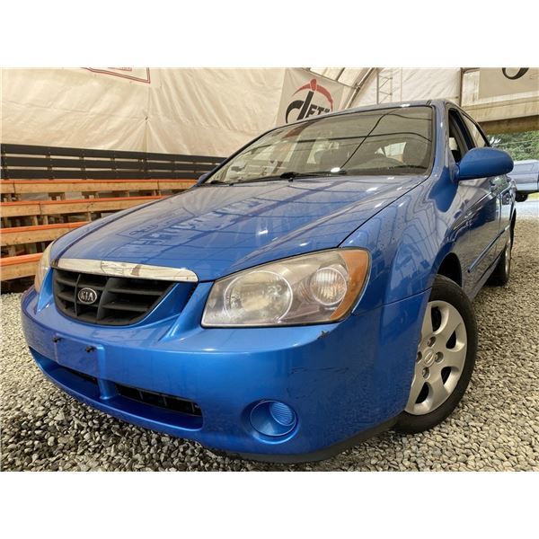 15 -- 2006 KIA SPECTRA, BLUE, 180331 KMS, FRONT WHEEL DRIVE