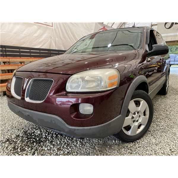 202 -- 2006 PONTIAC MONTANA, PURPLE, 111086 KMS, FRONT WHEEL DRIVE