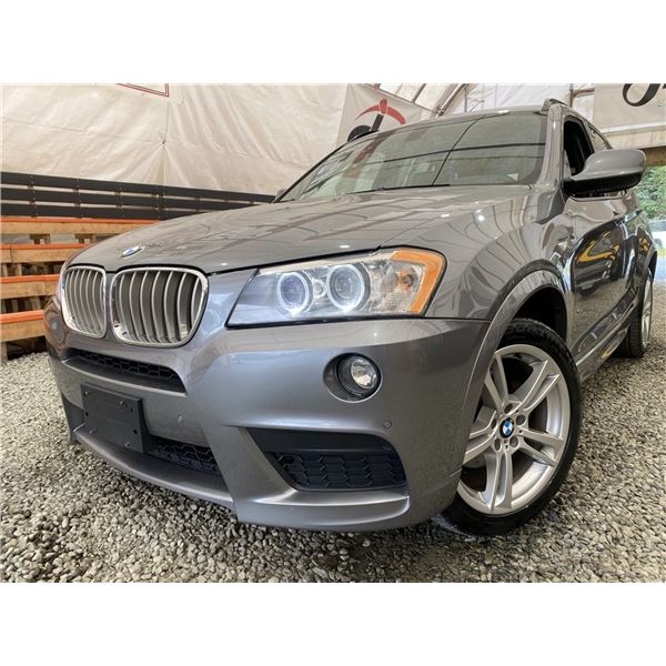 112 -- 2013 BMW X3 M-PACKAGE, GREY, 156357 KMS, ALL WHEEL DRIVE
