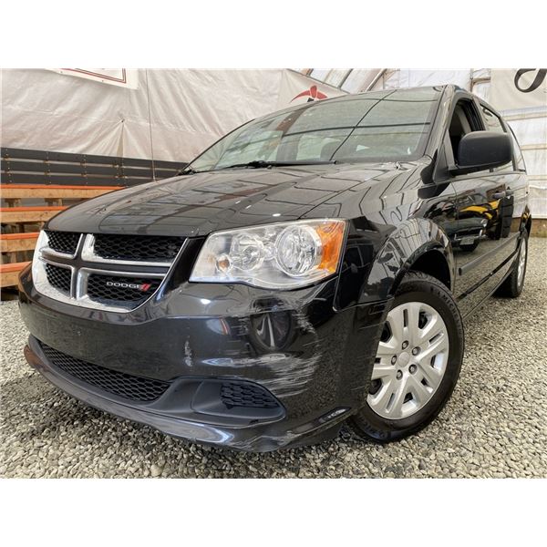 204 -- 2014 DODGE GRAND CARAVAN, BLACK, 151523 KMS, FRONT WHEEL DRIVE