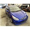 Image 10 : 24 -- 2012 HYUNDAI ACCENT GLS, BLUE, 183330 KMS, FRONT WHEEL DRIVE "NO RESERVE!!"