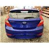 Image 18 : 24 -- 2012 HYUNDAI ACCENT GLS, BLUE, 183330 KMS, FRONT WHEEL DRIVE "NO RESERVE!!"