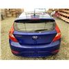 Image 19 : 24 -- 2012 HYUNDAI ACCENT GLS, BLUE, 183330 KMS, FRONT WHEEL DRIVE "NO RESERVE!!"