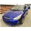 Image 3 : 24 -- 2012 HYUNDAI ACCENT GLS, BLUE, 183330 KMS, FRONT WHEEL DRIVE "NO RESERVE!!"