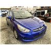 Image 9 : 24 -- 2012 HYUNDAI ACCENT GLS, BLUE, 183330 KMS, FRONT WHEEL DRIVE "NO RESERVE!!"