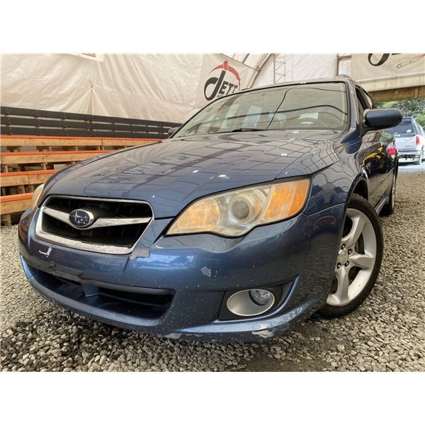 27 -- 2008 SUBARU LEGACY, BLUE, 270615 KMS, ALL WHEEL DRIVE