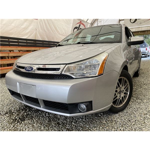 28 -- 2011 FORD FOCUS, SILVER, 118006 KMS, FRONT WHEEL DRIVE