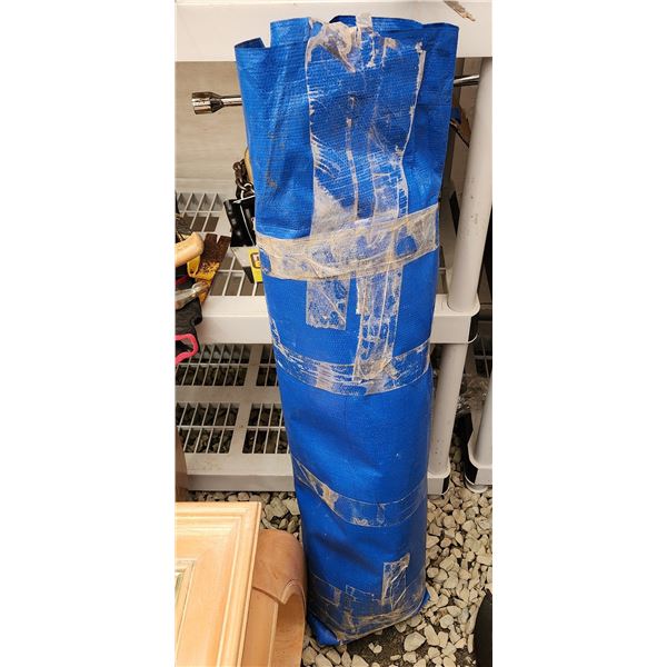 608 -- BIN OF ROPES, SCREWS STUDDED LEATHER SHOES, RECIPEROCATING SAW AND MORE