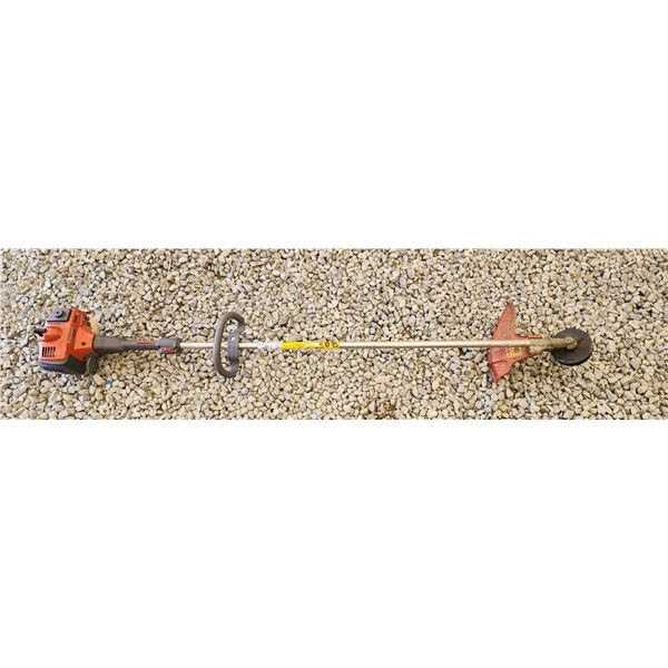 609 -- HUSQVARNA WEED WHACKER, 22L JERRY CAN, AND SHOVEL