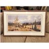 Image 1 : 622 -- SET OF FOUR LARGE PAINTING AND PRINTS IN MATCHING FRAMES(OIL ON CANVAS "ROSSY", "GODS COUNTRY