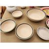 Image 2 : 633 -- PEGASUS FINE PORCELAIN TEA POT AND CREAM CUP, SERVING DISHES, GLASS PITCHER AND MORE