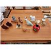 Image 1 : 640 --HOWLITE STATUE, WOOD COOKIE CORE SAMPLE, BARBADOS MAHOGANY FISH STATUES