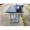 Image 3 : 644 -- TWO TIERED BLACK DESK
