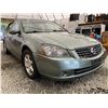 Image 8 : 4 -- 2005 NISSAN ALTIMA, GREEN, 215188 KMS, FRONT WHEEL DRIVE