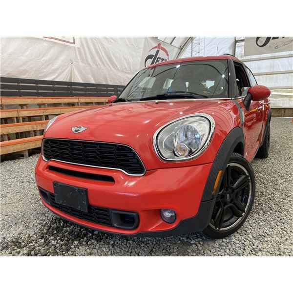 7 -- 2012 MINI COUNTRY MAN, RED, 216159 KMS, ALL WHEEL DRIVE