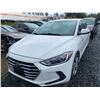 Image 3 : 0C -- 2017 HYUNDAI ELANTRA, WHITE, 159362 KMS, FRONT WHEEL DRIVE "NO RESERVE" "REPO UNIT"