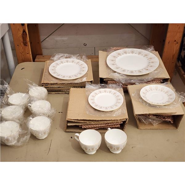 401 -- ENGLISH BONE CHINA SET**STILL IN  ORIGINAL PLASTIC WRAP**