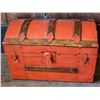 Image 1 : 409 -- VINTAGE RED STORAGE TRUNK