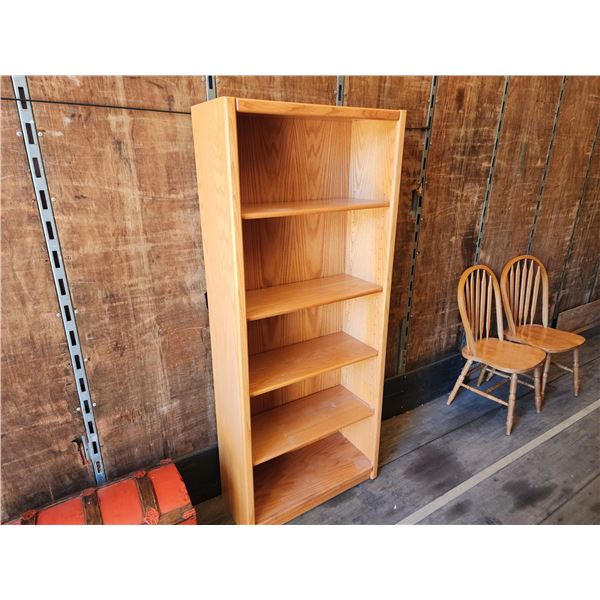 410 -- PINE BOOKSHELF WITH ADJUSTABLE SHELVES