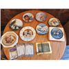 Image 1 : 411 -- COLLECTABLE PLATE ART(1980'S) , EXTRA PLATE HANGERS AND FRAMES