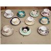 Image 1 : 416 -- TEN COLLECTABLE CHINA TEA CUPS WITH MATCHING PLATES