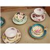 Image 4 : 416 -- TEN COLLECTABLE CHINA TEA CUPS WITH MATCHING PLATES