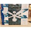Image 2 : 423 -- TWO CEILING FANS/LIGHTS, BRASS TABLE LAMP, AND TOTAL BODY EXCERCISER