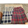 Image 1 : 428 -- TWO LONG PLEATED SKIRTS(37') AND LONG SIZE 42 BURBERRY SKIRT