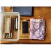 Image 8 : 433 -- SEWING MACHINE AND FULLY LOADED DESK  FULL OF SEWING SUPPLIES