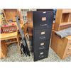 Image 1 : 442 -- FOUR DRAWERED DEEP FILING CABINET WITH LOCK AND KEY