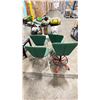 Image 3 : GROUP OF 4 GREEN LEATHER OFFICE CHAIRS