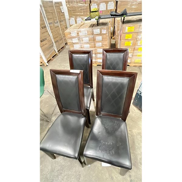 GROUP OF 4 MAHOGANY FINISH DINING CHAIRS