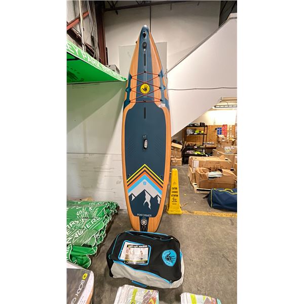 BODY GLOVE PERFORMER SERIES INFLATABLE PADDLE BOARD W/BAG AND ACCESSORIES