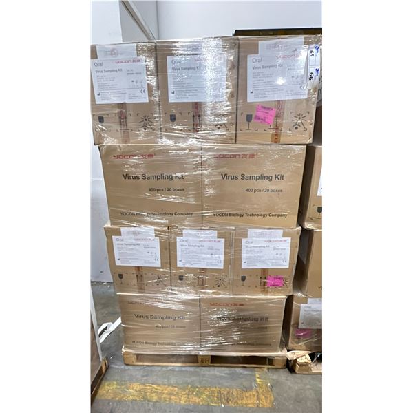 1 PALLET OF VIRUS SAMPLING KITS - APPROX. 20 BOXES/400 PCS. PER BOX