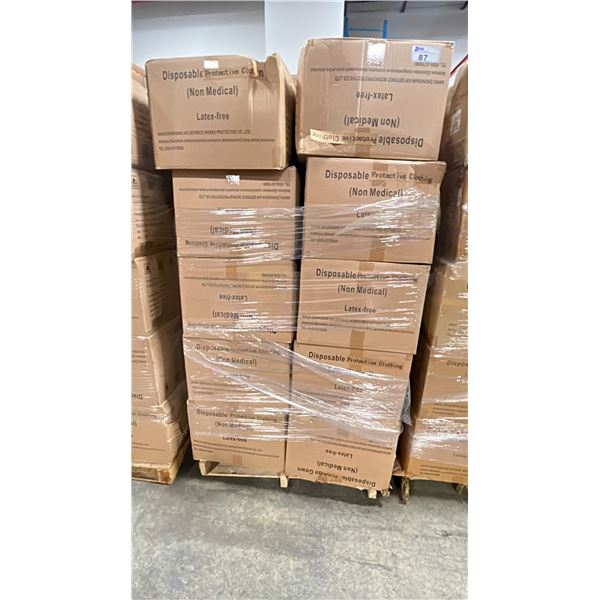 1 PALLET OF DISPOSABLE PROTECTIVE GOWNS (NON MEDICAL) - APPROX. 30 BOXES PER PALLET/120 PCS. PER BOX