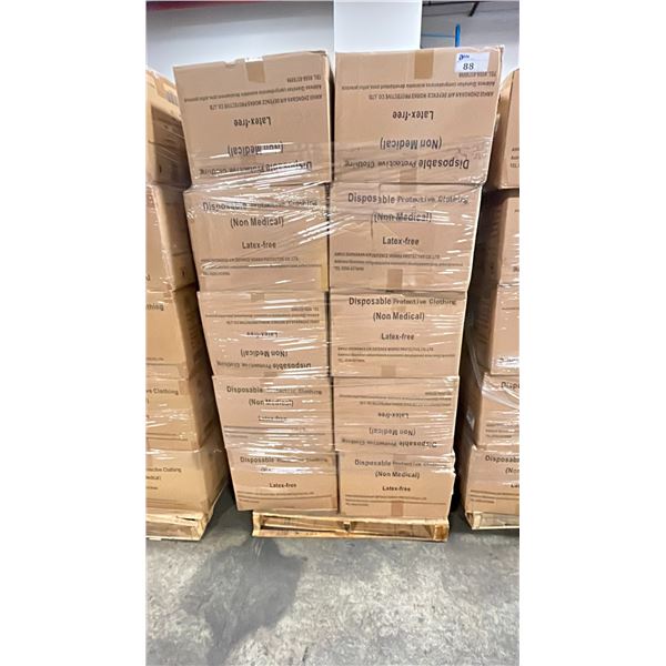 1 PALLET OF DISPOSABLE PROTECTIVE GOWNS (NON MEDICAL) - APPROX. 30 BOXES PER PALLET/120 PCS. PER BOX