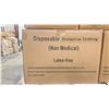 Image 2 : 1 PALLET OF DISPOSABLE PROTECTIVE GOWNS (NON MEDICAL) - APPROX. 30 BOXES PER PALLET/120 PCS. PER BOX