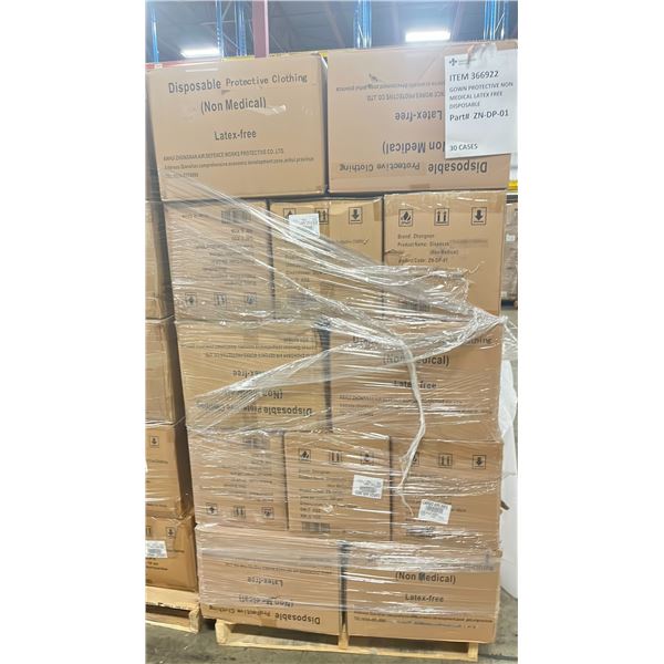 1 PALLET OF DISPOSABLE PROTECTIVE GOWNS (NON MEDICAL) - APPROX. 30 BOXES PER PALLET/120 PCS. PER BOX