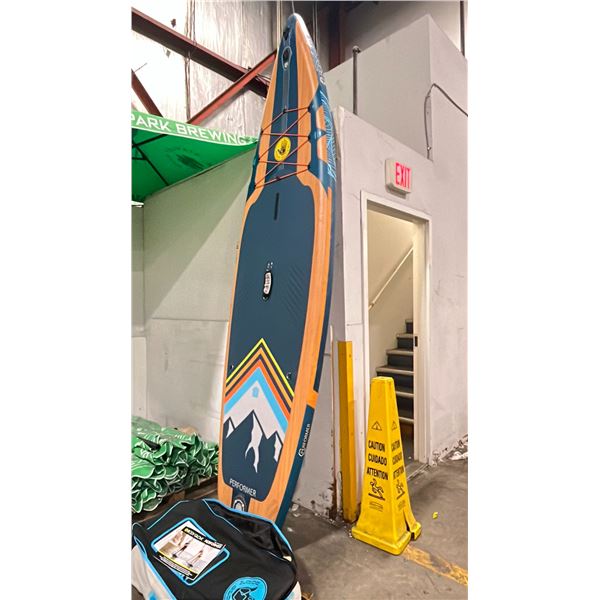 BODY GLOVE PERFORMER SERIES INFLATABLE PADDLE BOARD W/BAG AND ACCESSORIES