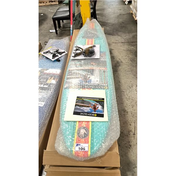 BODY GLOVE MODEL DAILY SOFT TOP FOAMIE SURFBOARD MINT/WHITE
