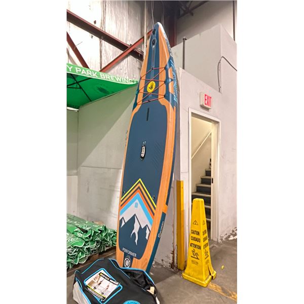 BODY GLOVE PERFORMER SERIES INFLATABLE PADDLE BOARD W/BAG AND ACCESSORIES