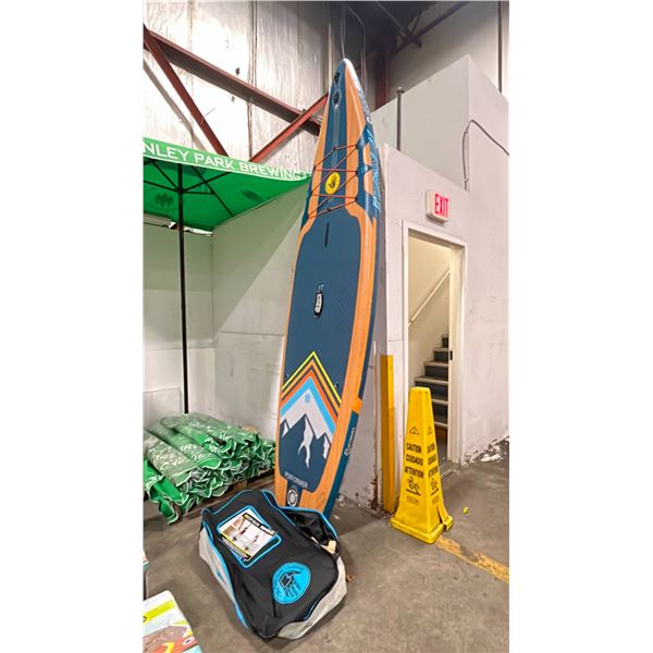 BODY GLOVE PERFORMER SERIES INFLATABLE PADDLE BOARD W/BAG AND ACCESSORIES
