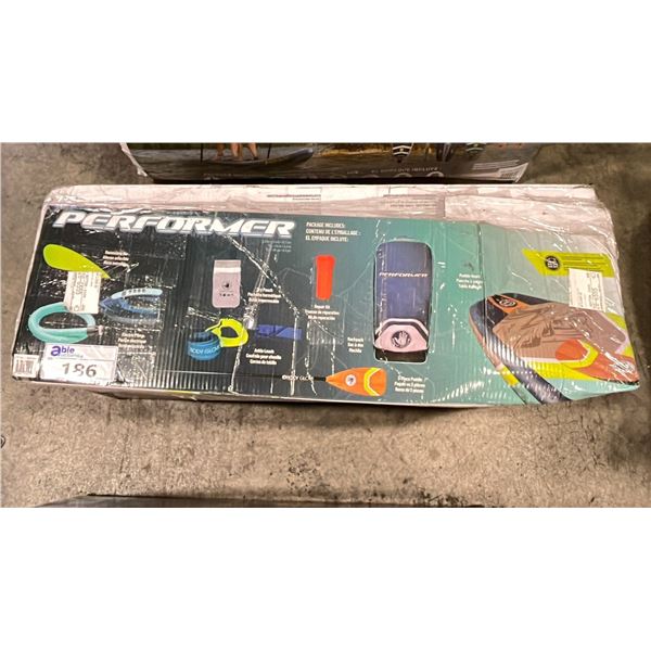 BODY GLOVE PERFORMER SERIES INFLATABLE PADDLE BOARD W/BAG AND ACCESSORIES