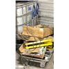 Image 4 : PLASTIC LIQUID CAGED STORAGE TOTE AND ASSORTED MISCELLANEOUS