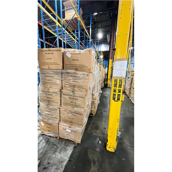 13 PALLETS OF DISPOSABLE ISOLATION GOWNS (NON MEDICAL) -APPROX. 30 BOXES PER PALLET/120 PCS. PER